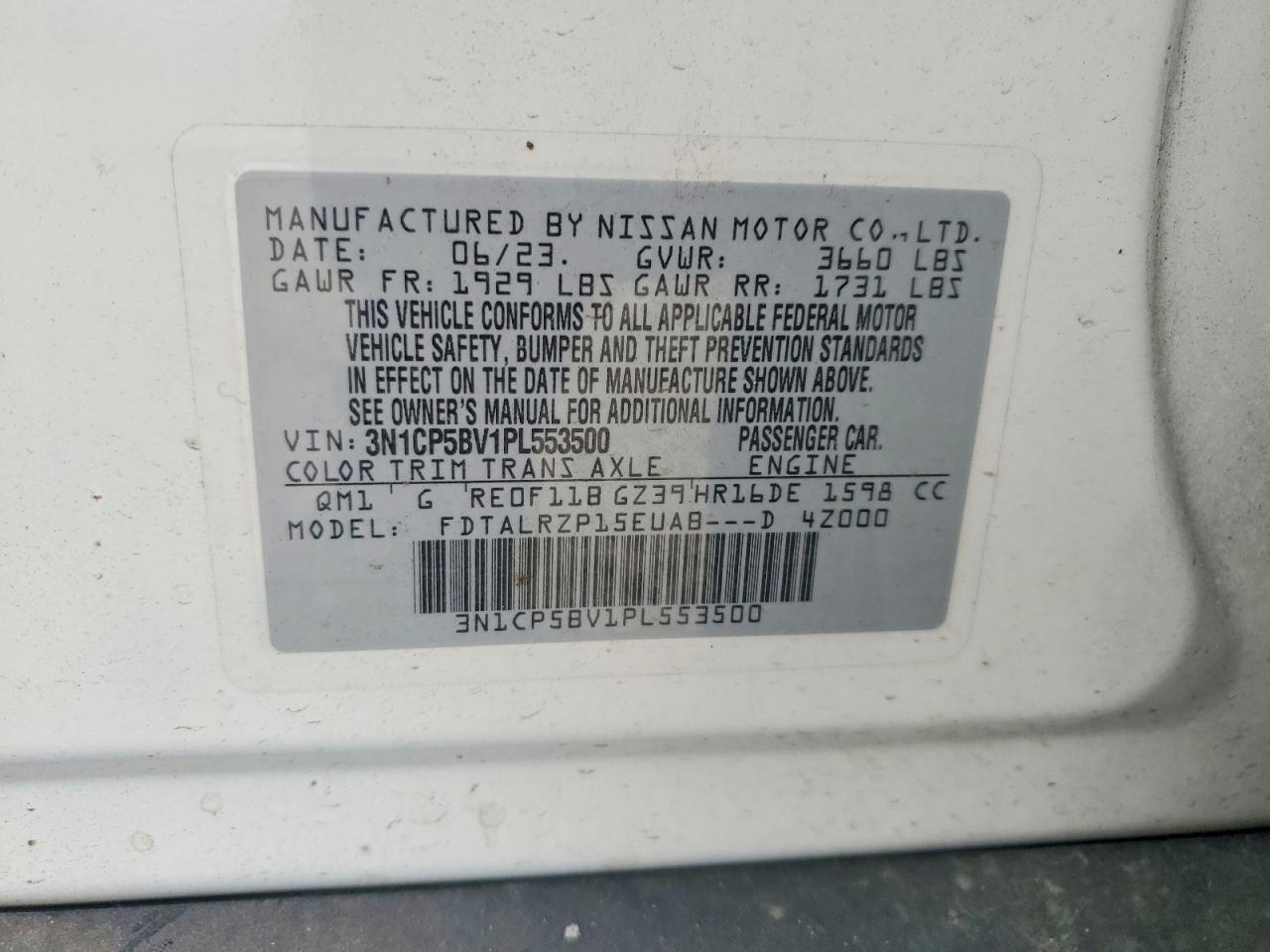 2023 NISSAN KICKS S photo 14