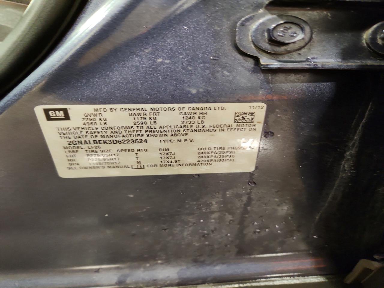 2013 CHEVROLET EQUINOX LS photo 34