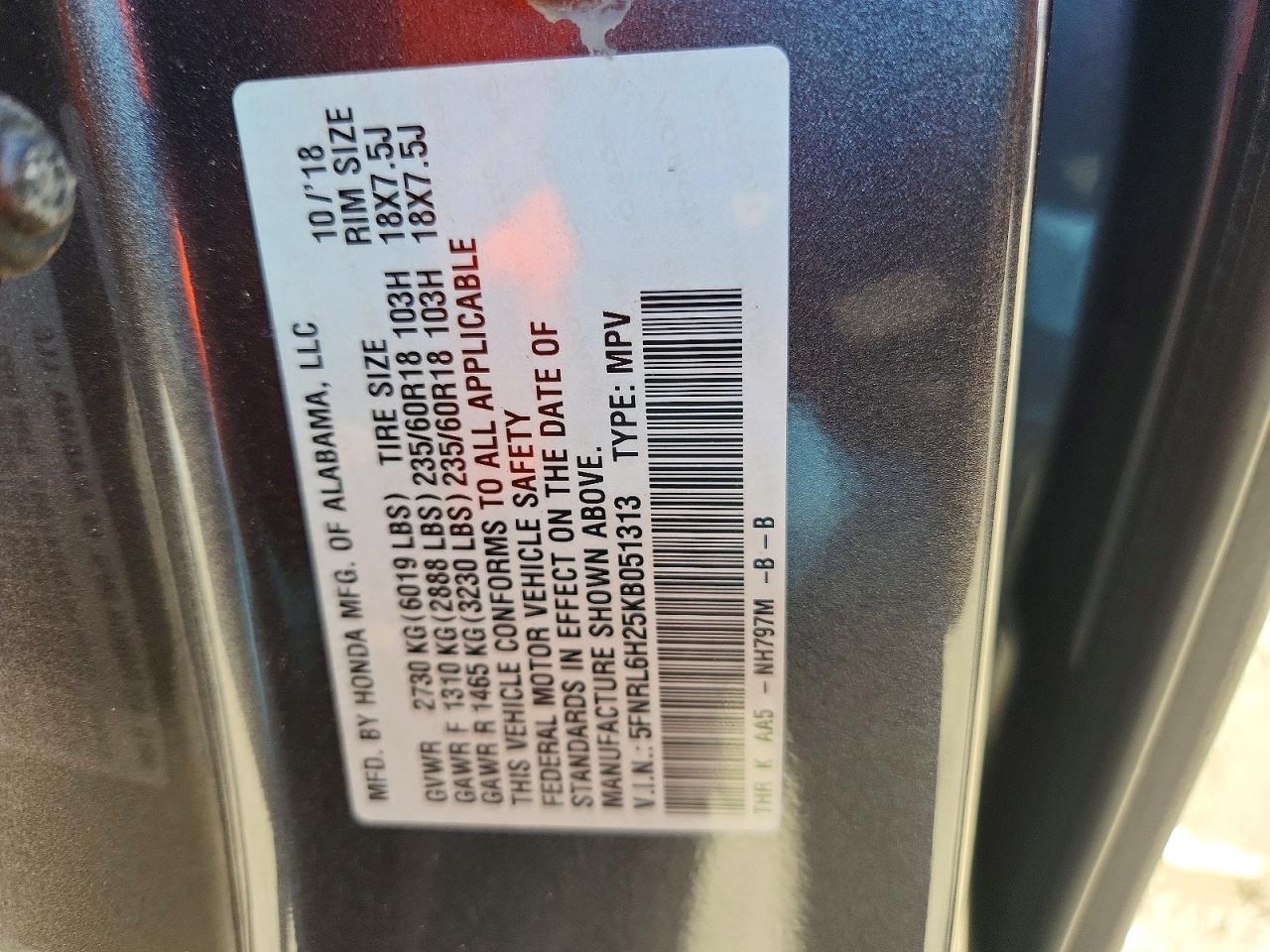 2019 HONDA ODYSSEY LX photo 13