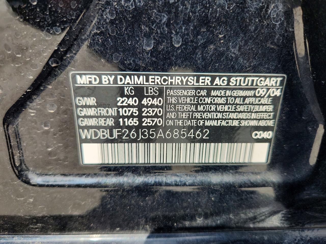 2005 MERCEDES-BENZ E 320 CDI photo 23
