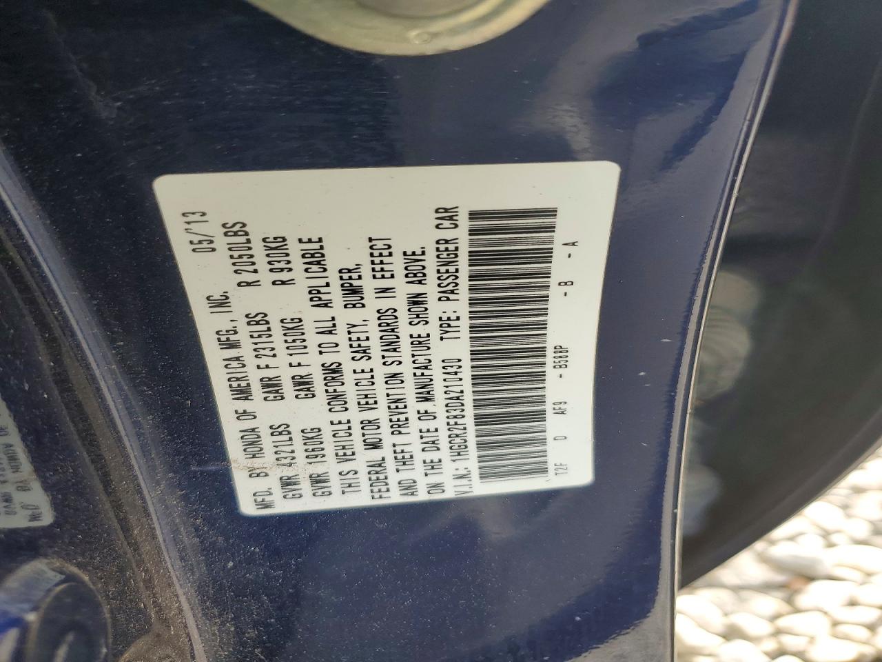 2013 HONDA ACCORD EXL photo 23