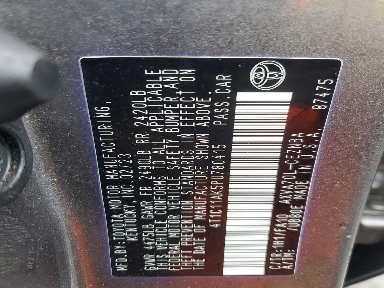 2023 TOYOTA CAMRY LE photo 34