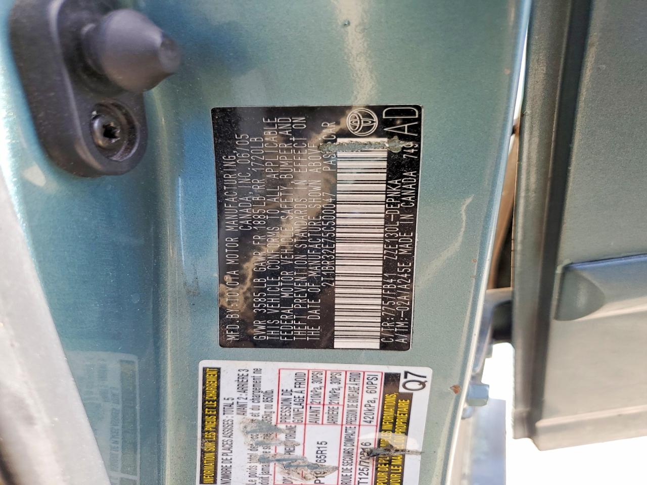 2005 TOYOTA COROLLA LE photo 23