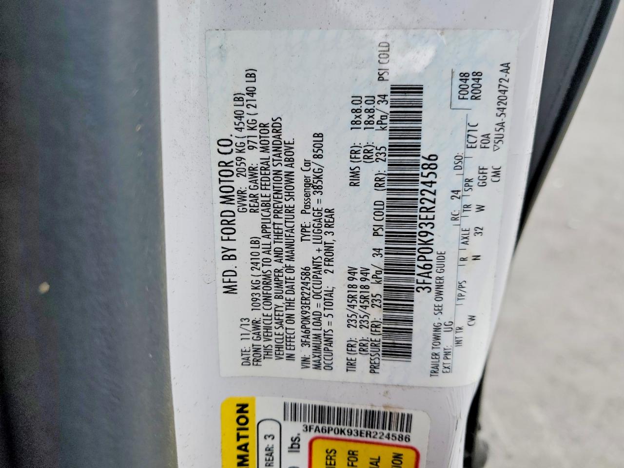 2014 FORD FUSION TITANIUM photo 23