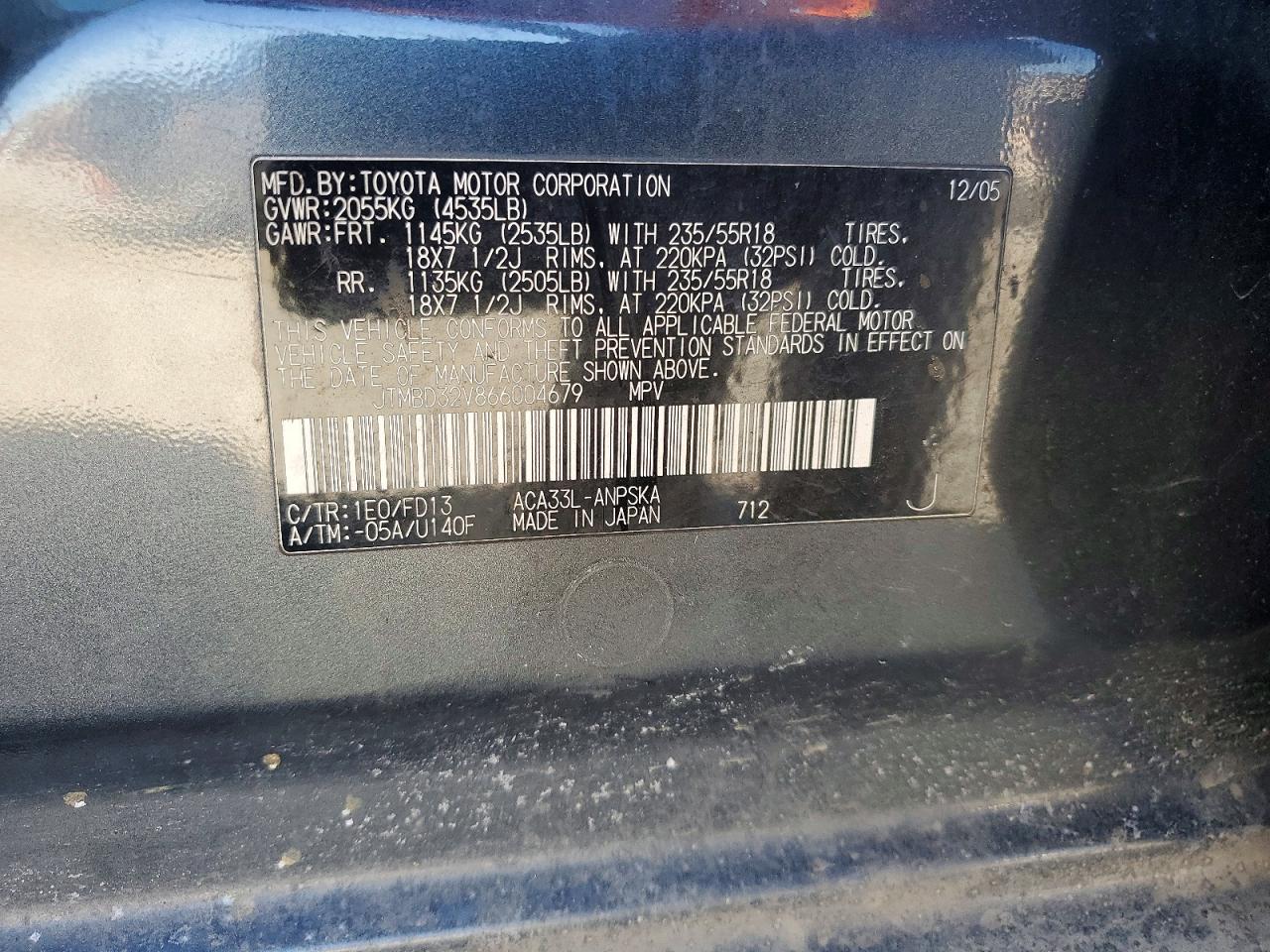 2006 TOYOTA RAV4 SPORT photo 25