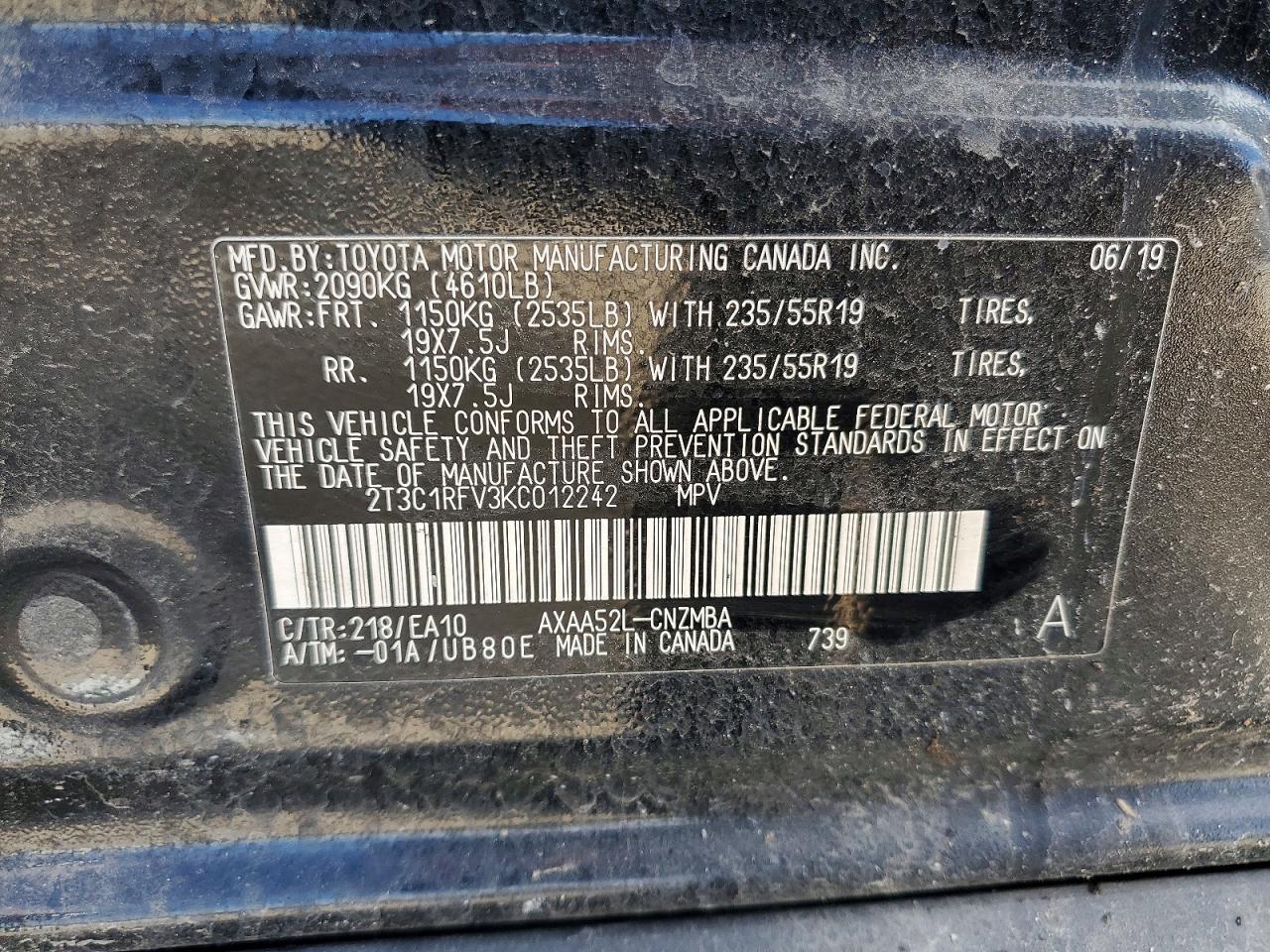 2019 TOYOTA RAV4 XLE PREMIUM photo 25
