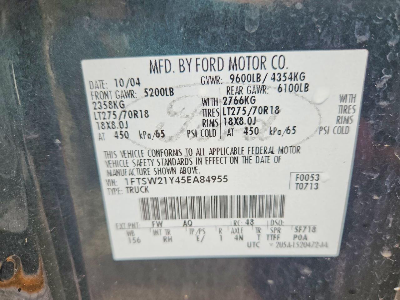2005 FORD F250 SUPER DUTY photo 37
