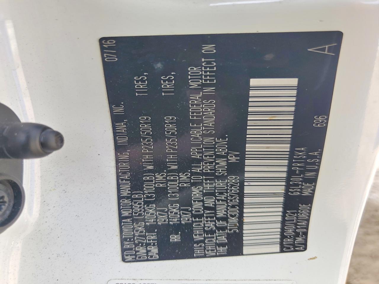 2016 TOYOTA SIENNA SE 8-PASSENGER photo 12
