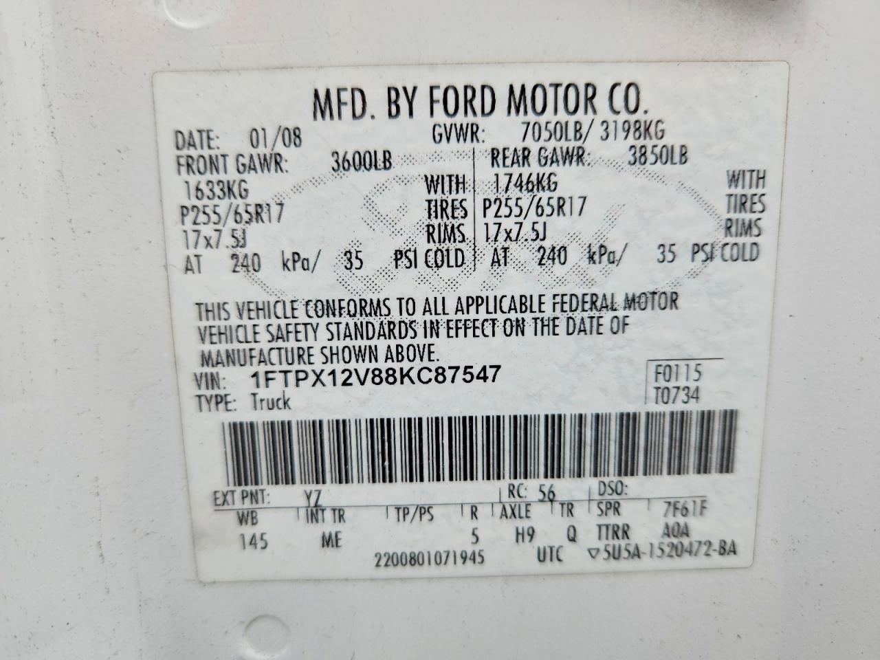 2008 FORD F150 photo 34