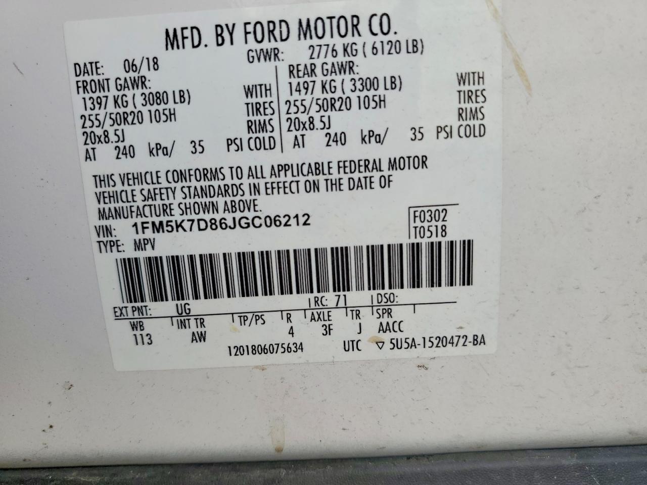2018 FORD EXPLORER XLT photo 34