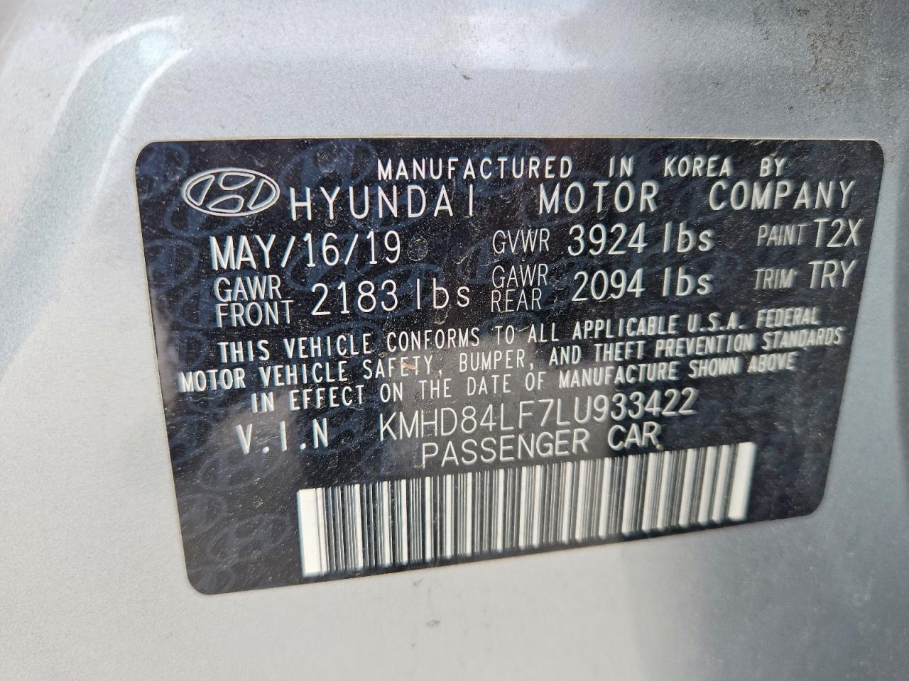 2020 HYUNDAI ELANTRA LIMITED photo 13