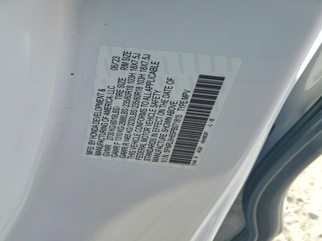 2023 HONDA ODYSSEY EXL photo 25