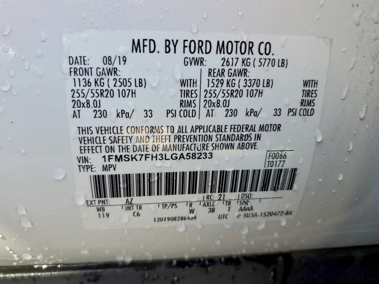 2020 FORD EXPLORER LIMITED photo 13