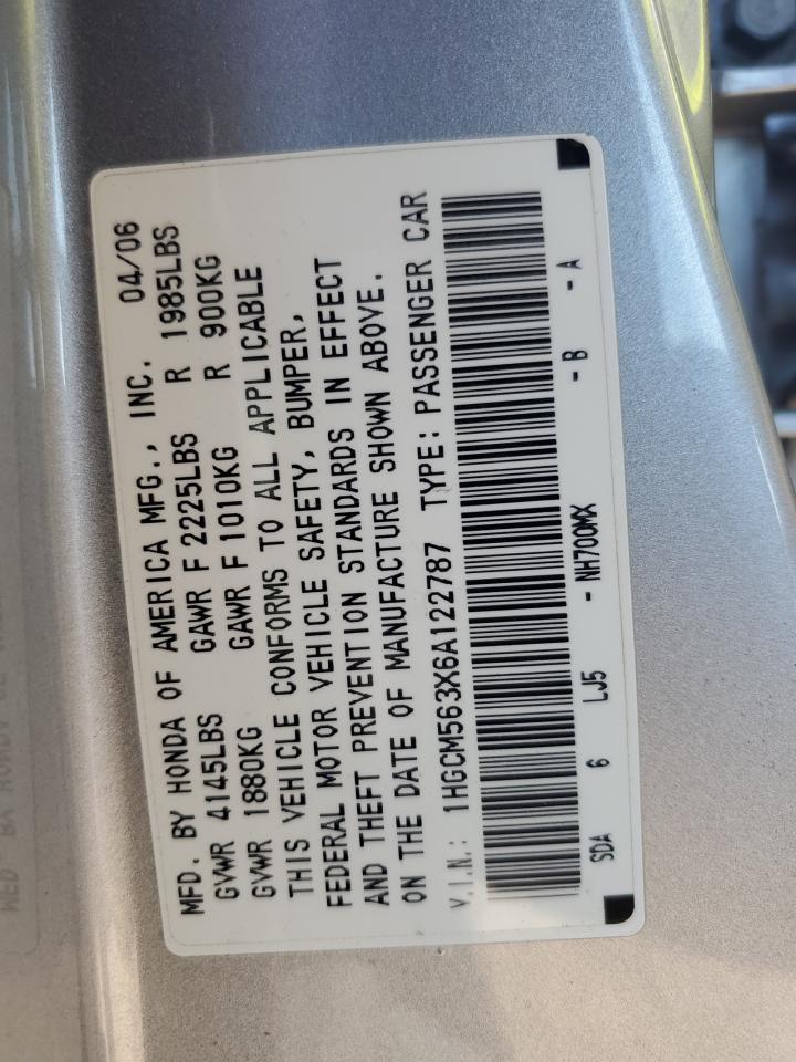 2006 HOND ACCORD photo 25