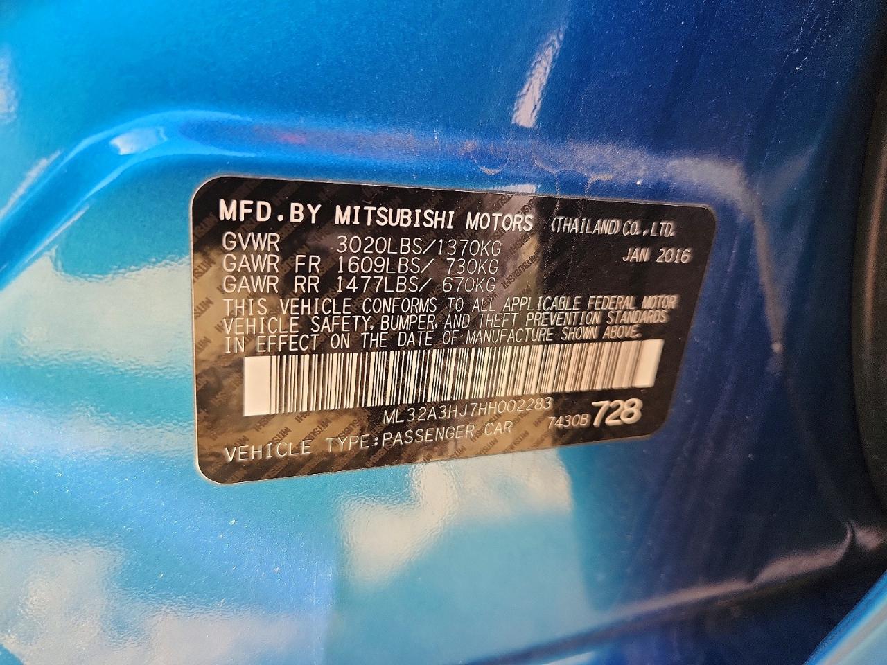 2017 MITSUBISHI MIRAGE ES photo 34