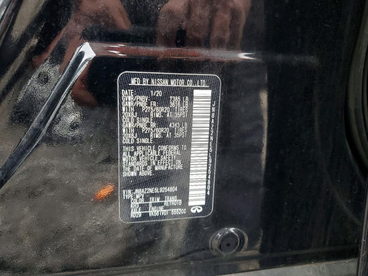2020 INFINITI QX80 LUXE photo 25