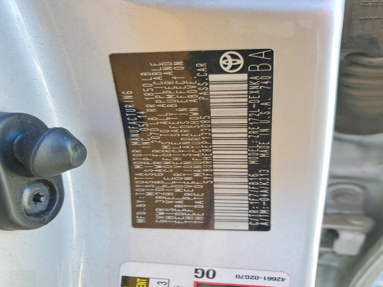 2014 TOYOTA COROLLA LE PLUS photo 12