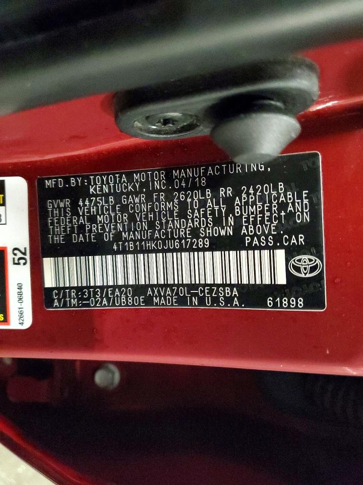 2018 TOYOTA CAMRY SE photo 23