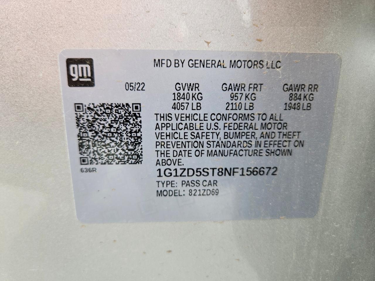 2022 CHEVROLET MALIBU LT photo 25