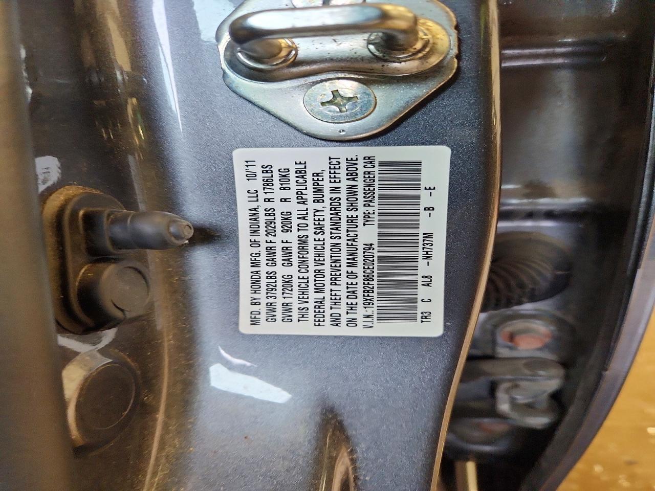 2012 HONDA CIVIC EX photo 34