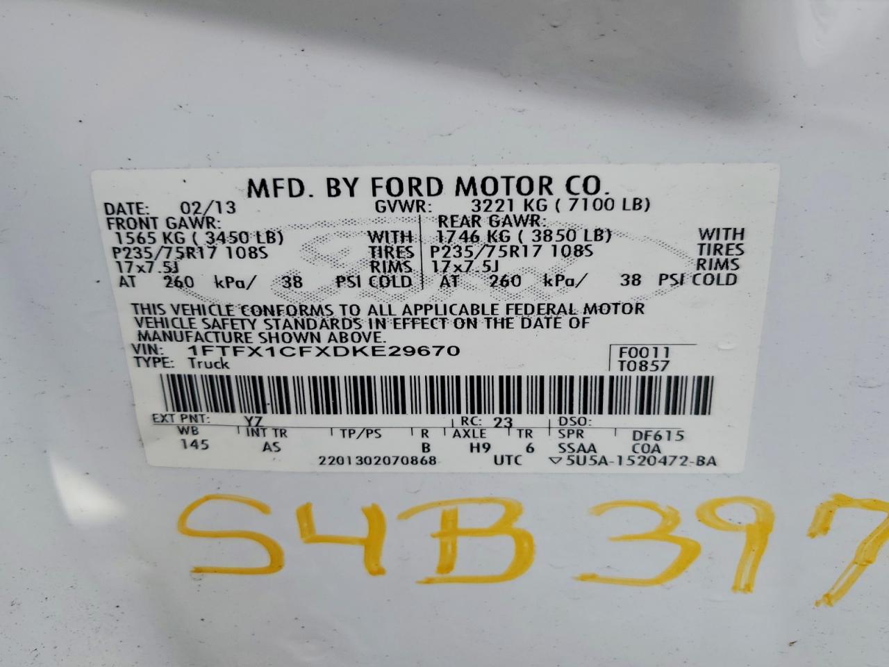 2013 FORD F150 SUPER CAB photo 12