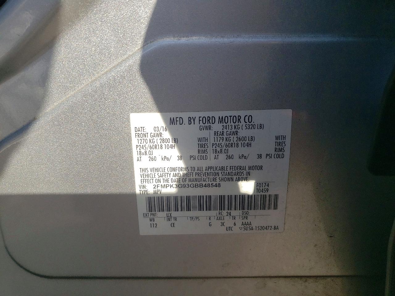 2016 FORD EDGE SE photo 25