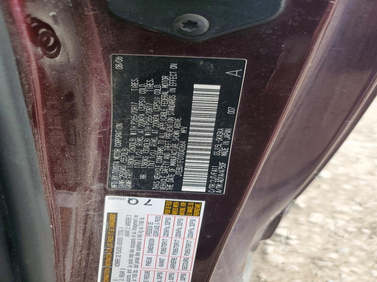 2007 TOYOTA FJ CRUISER BASE photo 13