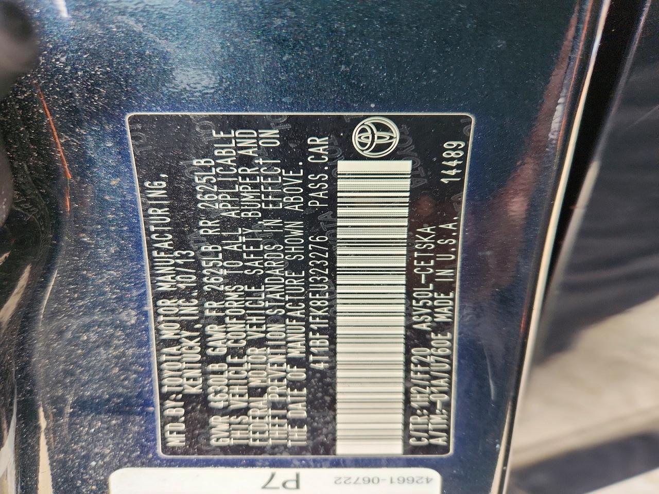 2014 TOYOTA CAMRY SE photo 37