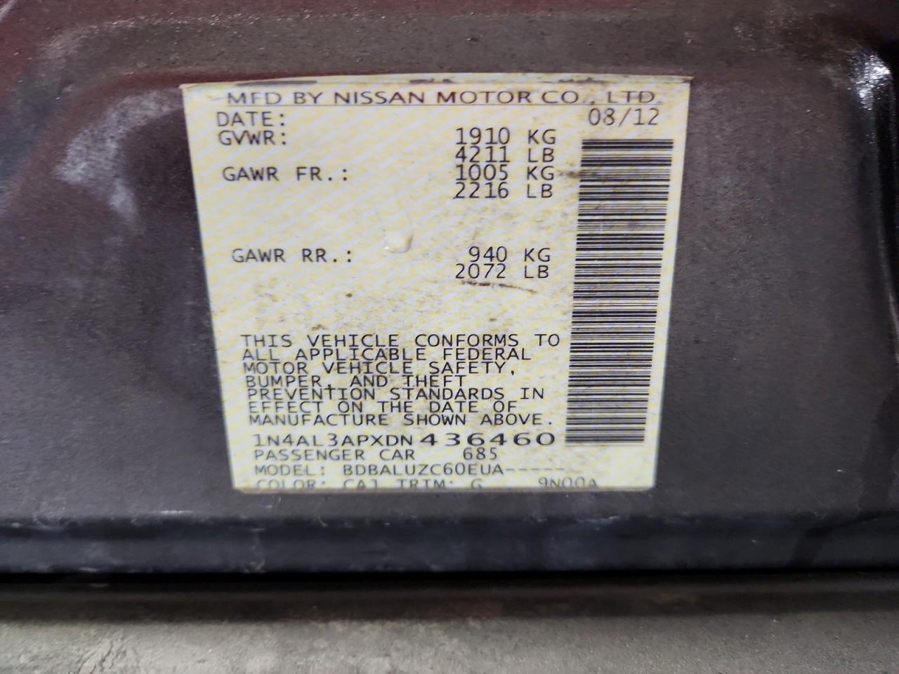 2013 NISSAN ALTIMA 2.5 photo 45