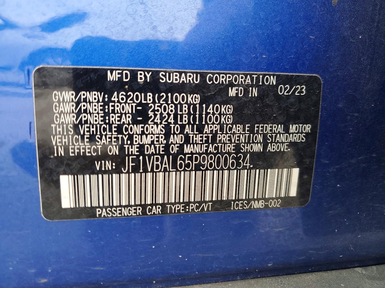 2023 SUBARU WRX photo 25