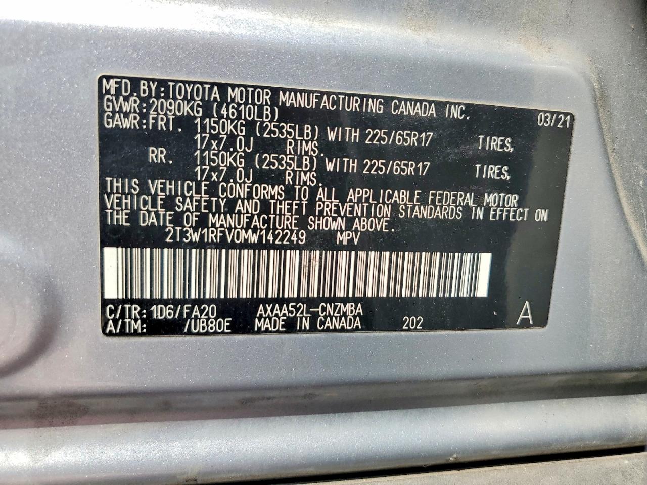 2021 TOYOTA RAV4 XLE photo 13