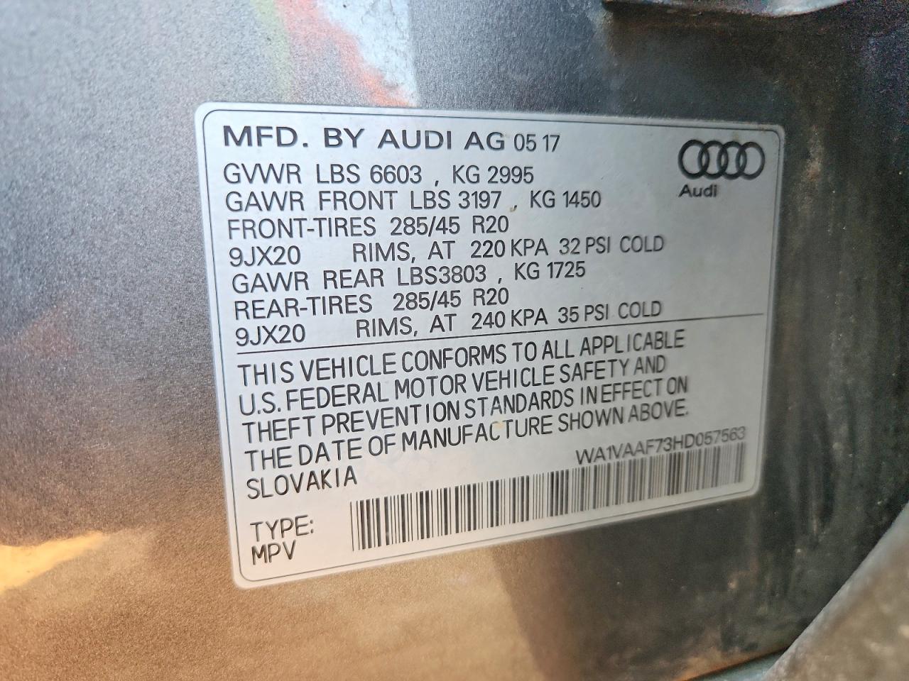 2017 AUDI Q7 PRESTIGE photo 25