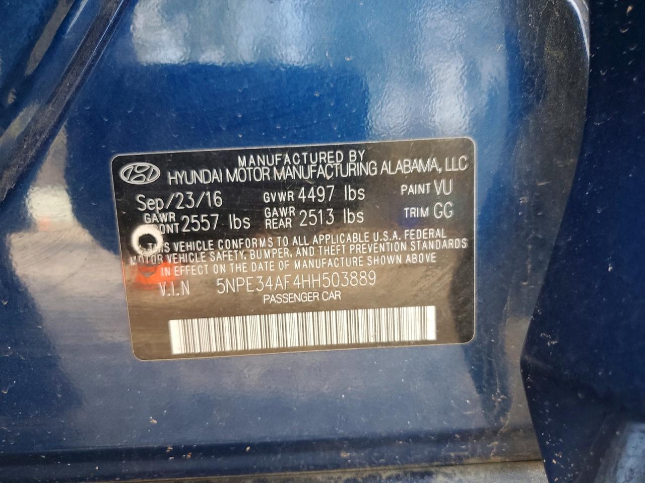 2017 HYUNDAI SONATA SPORT photo 34