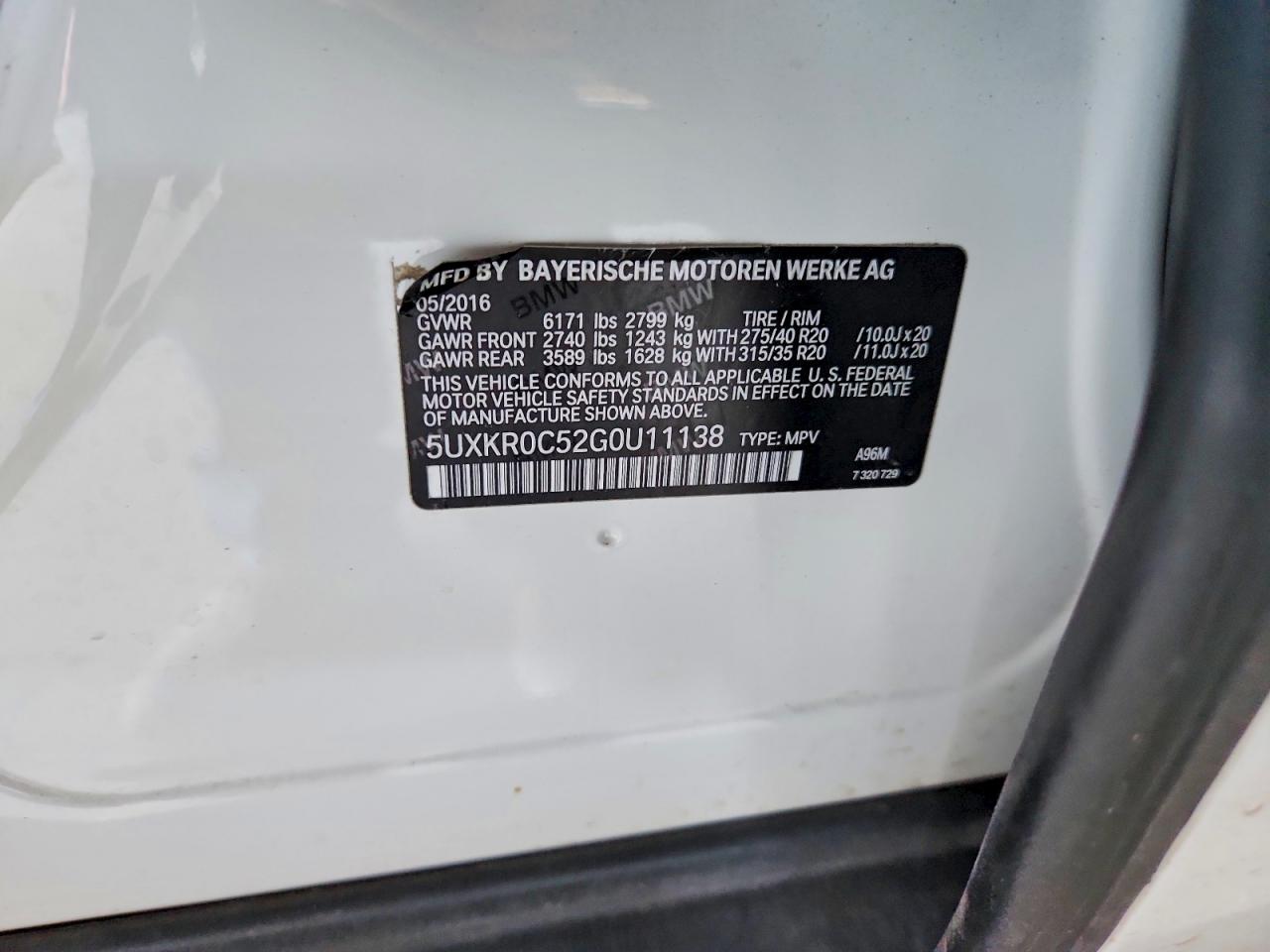 2016 BMW X5 XDRIVE35I photo 13