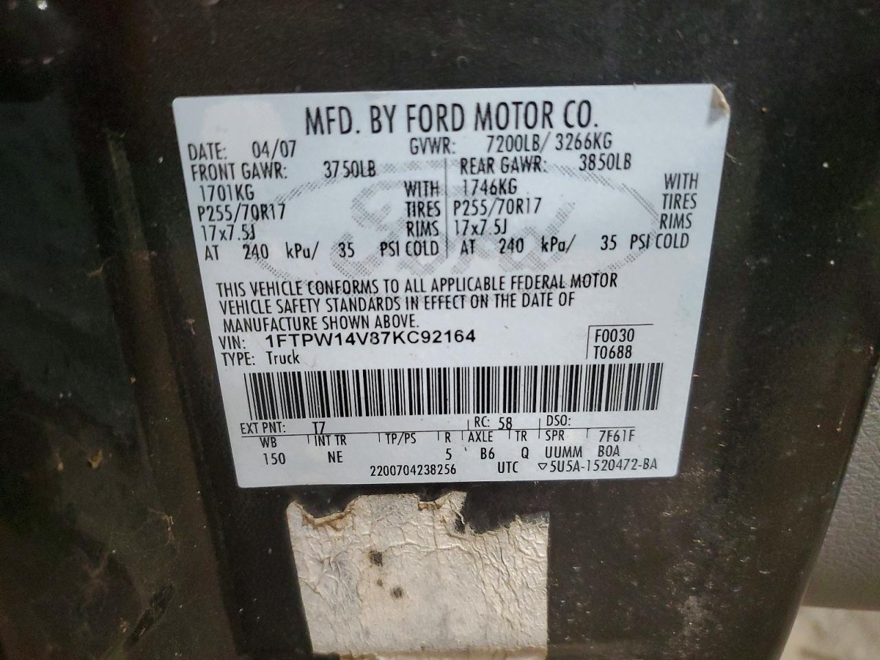 2007 FORD F150 SUPERCREW photo 34