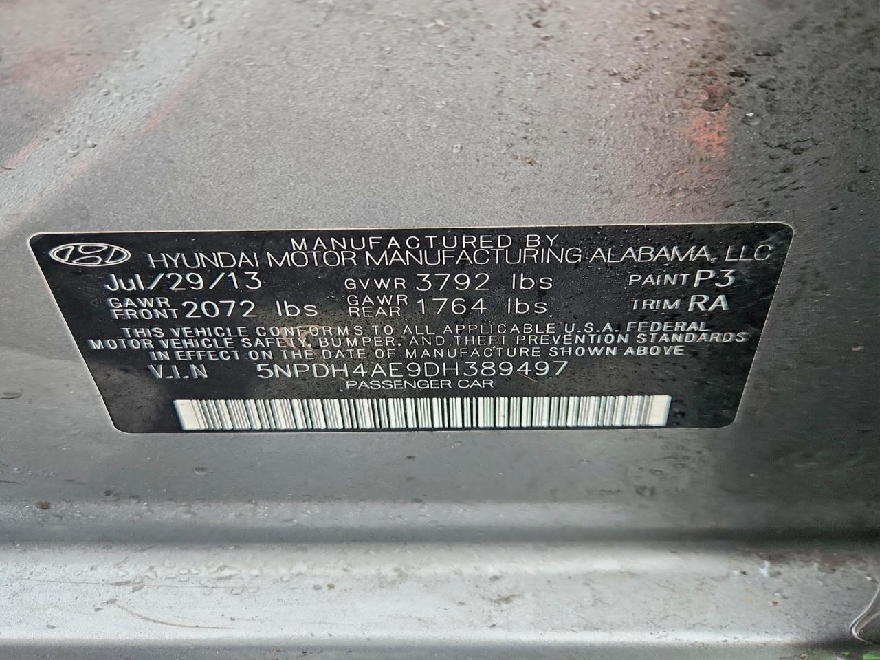 2013 HYUNDAI ELANTRA GLS photo 23