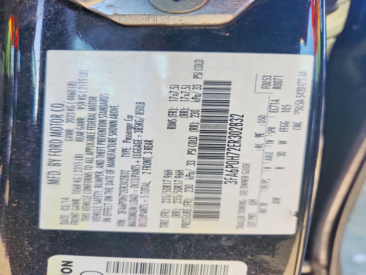 2014 FORD FUSION SE photo 23