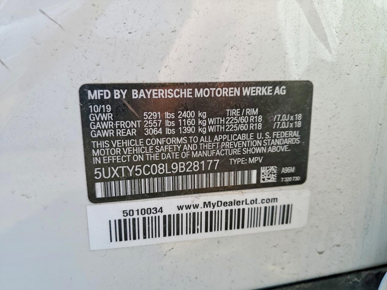 2020 BMW X3 XDRIVE30I photo 13