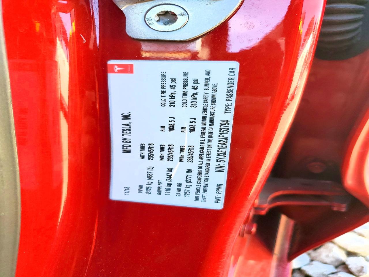 2018 TESLA MODEL 3 photo 23