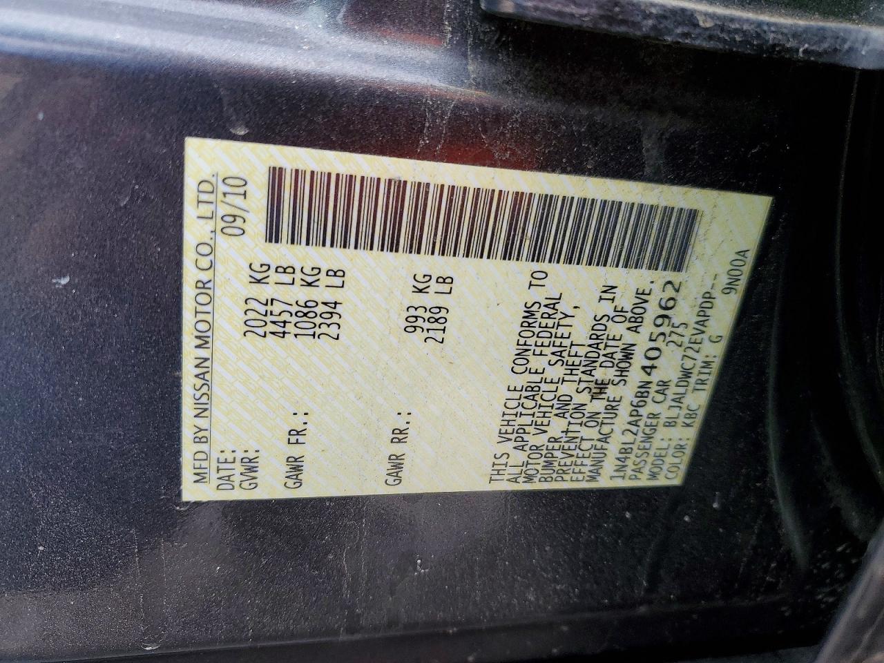 2011 NISSAN ALTIMA 3.5 SR photo 23