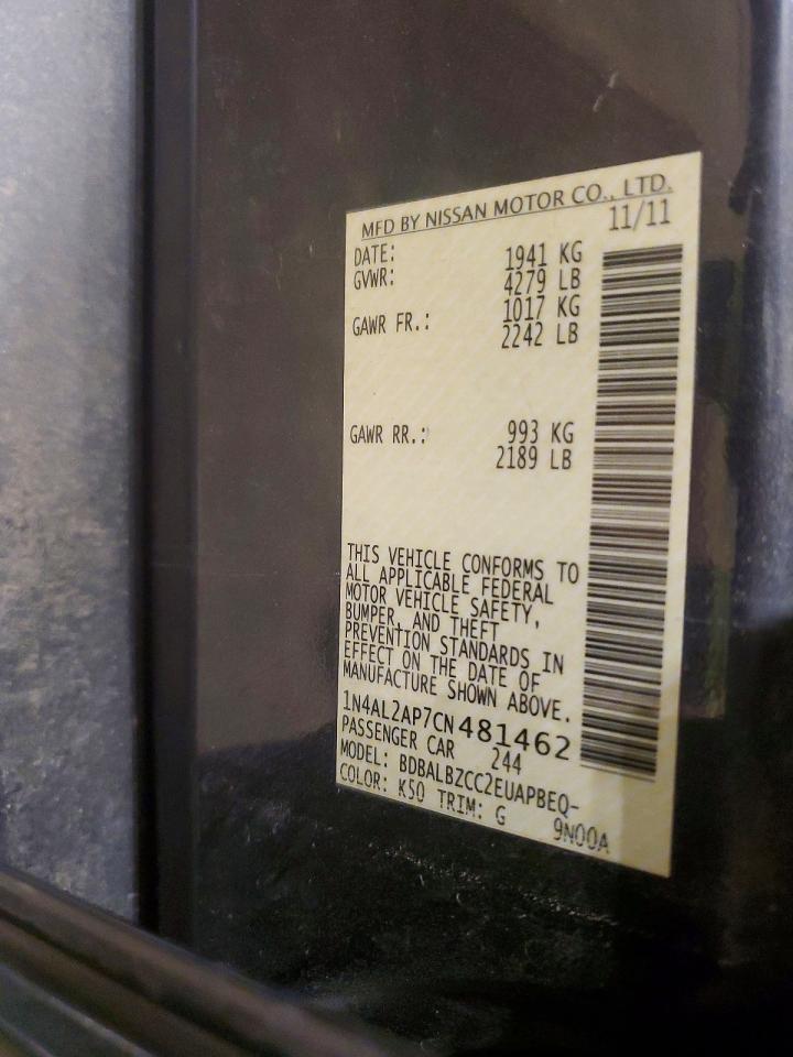 2012 NISSAN ALTIMA 2.5 photo 13