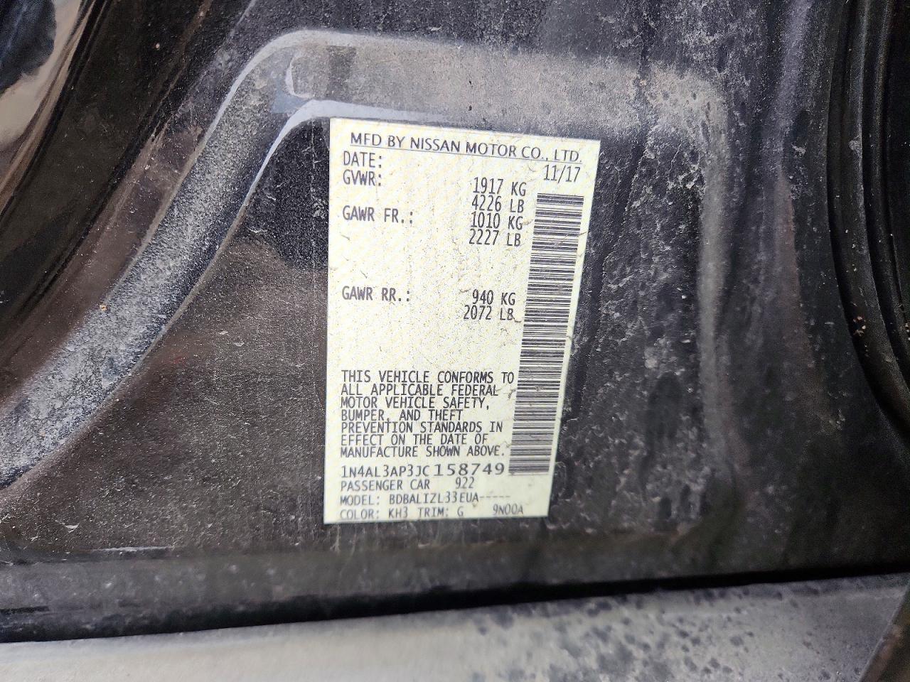 2018 NISSAN ALTIMA 2.5 SV photo 23