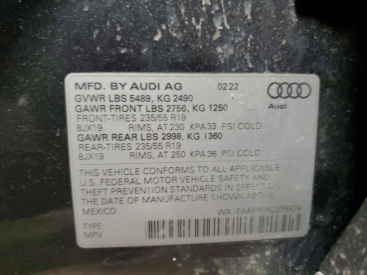 2022 AUDI Q5 PREMIUM PLUS 45 photo 25