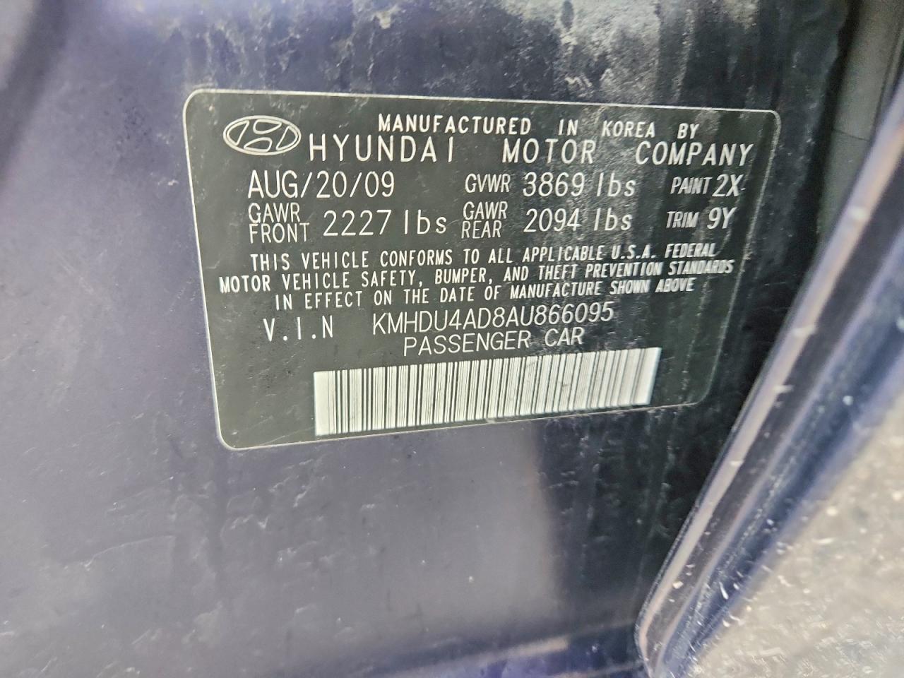 2010 HYUNDAI ELANTRA photo 23