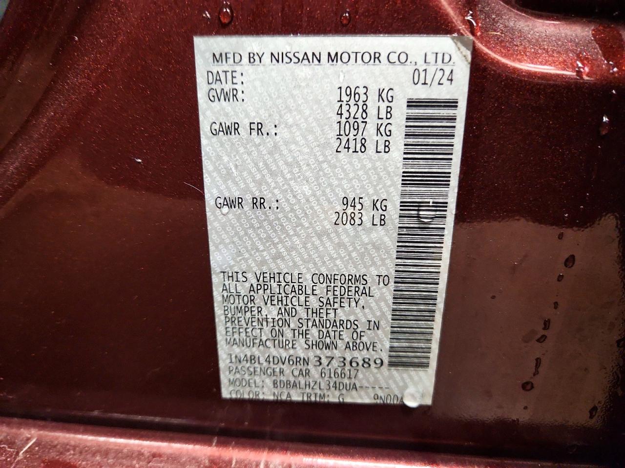 2024 NISSAN ALTIMA 2.5 SV photo 49