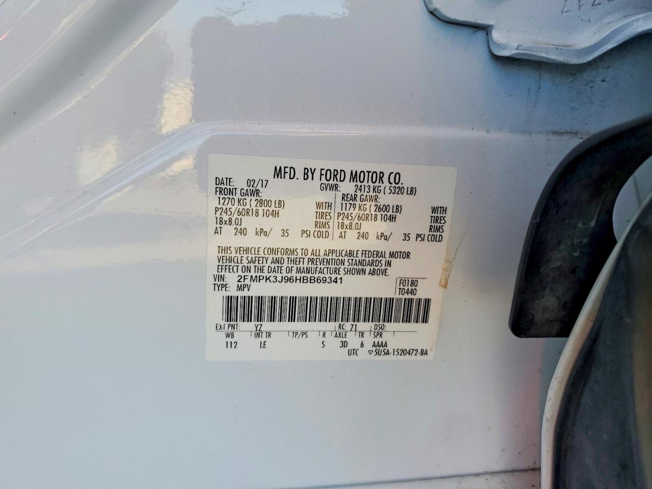 2017 FORD EDGE SEL photo 13