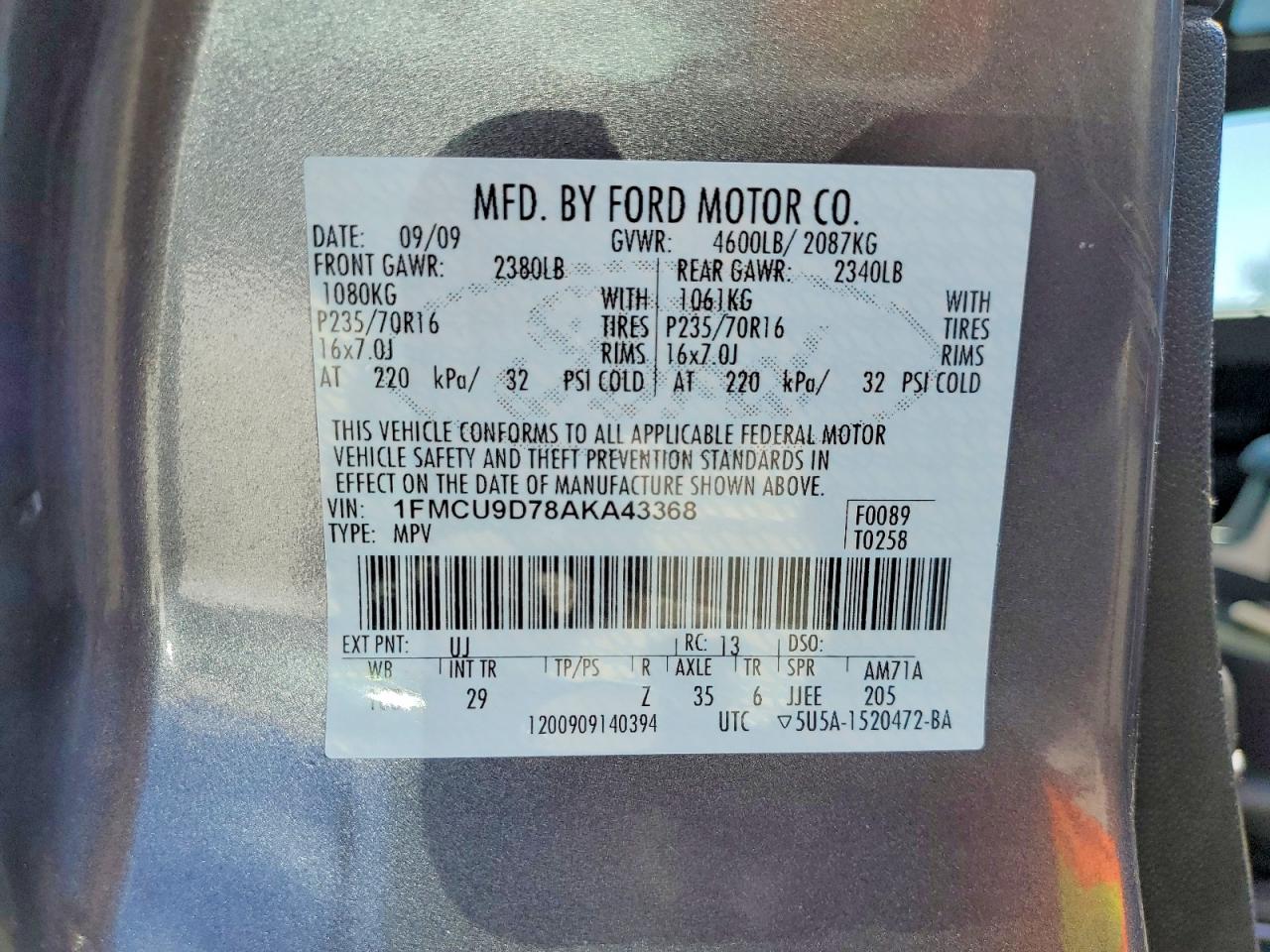 2010 FORD ESCAPE XLT photo 37