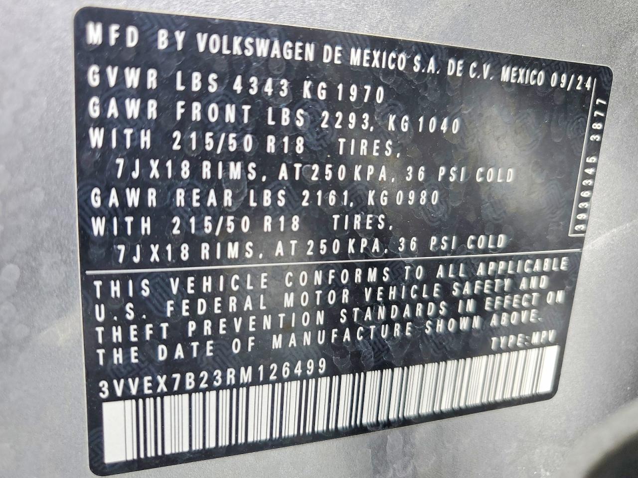 2024 VOLKSWAGEN TAOS SE photo 37