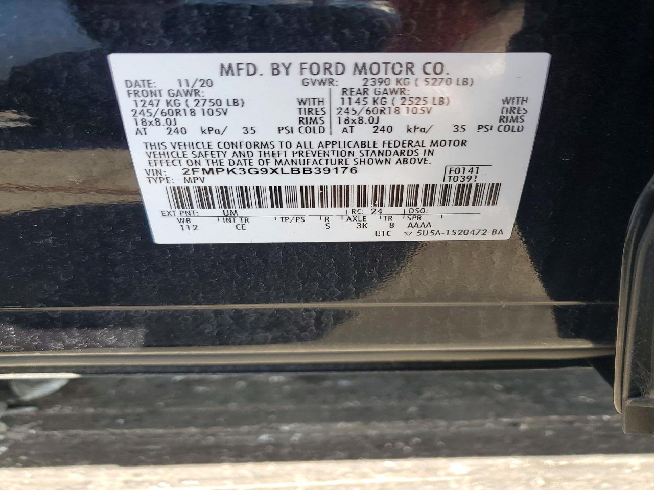 2020 FORD EDGE SE photo 27
