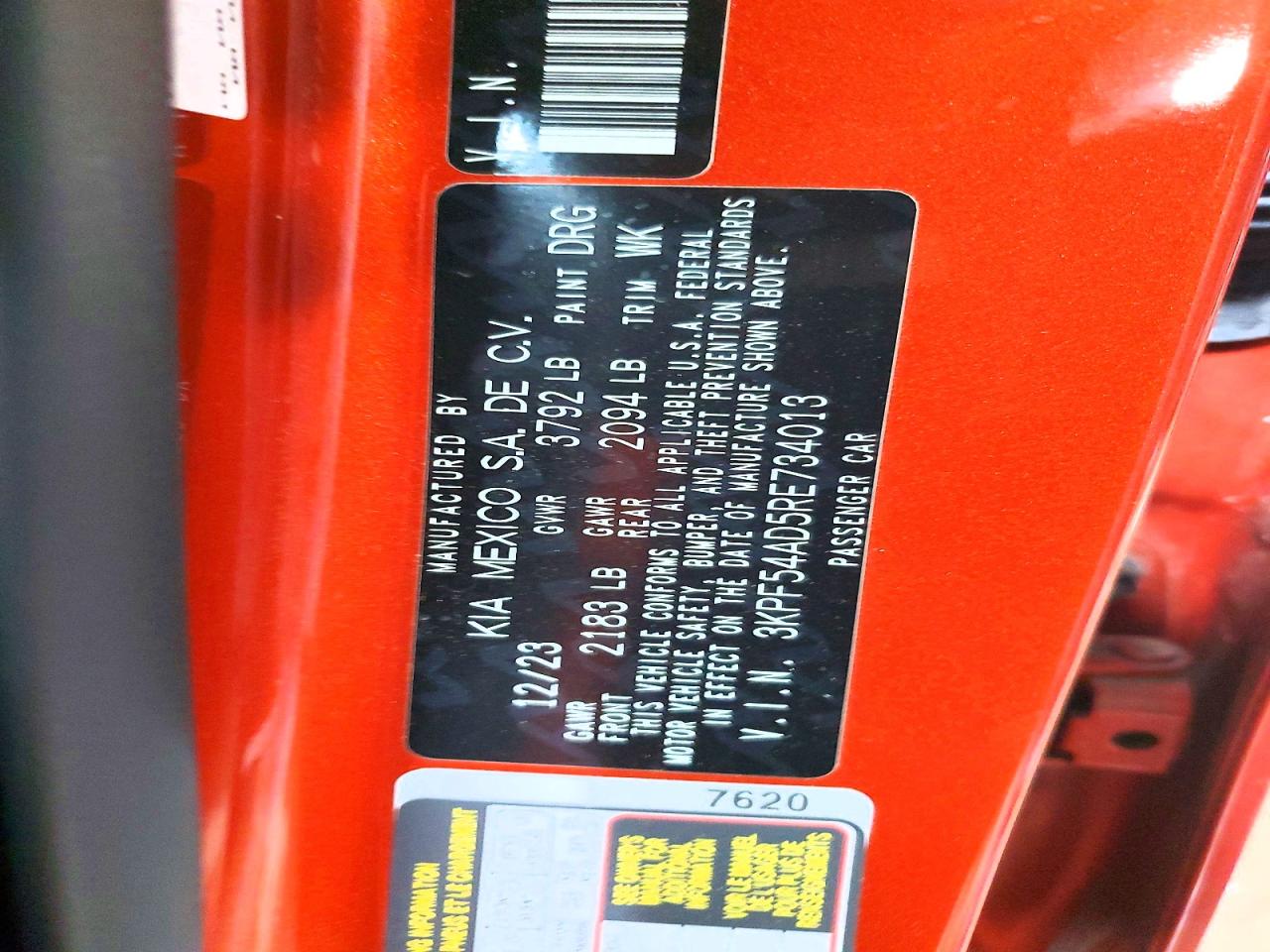 2024 KIA FORTE GT-LINE photo 12